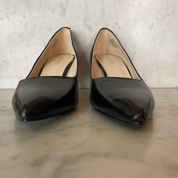NINE WEST Elise Black 3" Smooth Nappa Leather Pointy Toe Pumps IOB - Picture 11 of 14